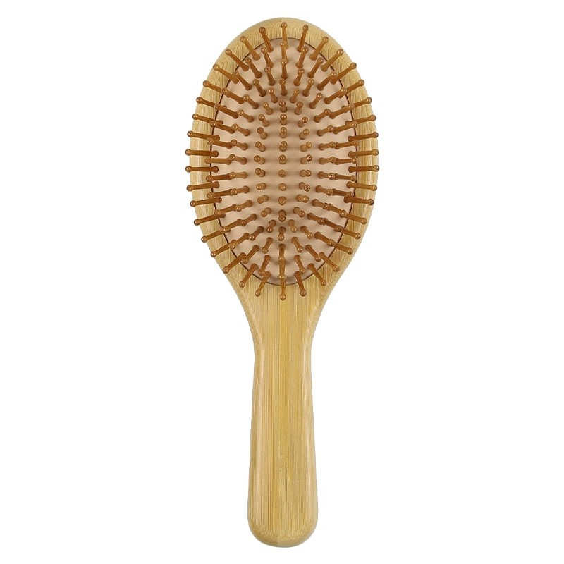 Cepillo de cabello de bambú redondo